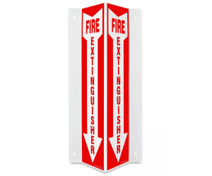 NYFD Approved Fire Extinguisher 3-D Arrow Sign