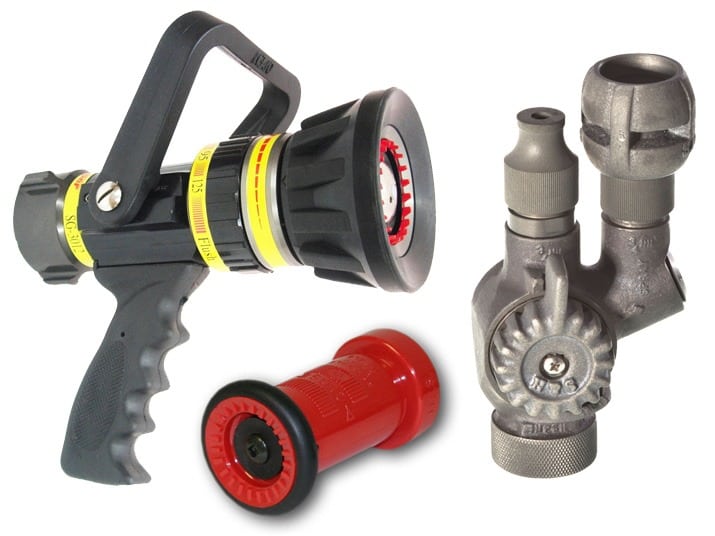 different fire hose nozzles